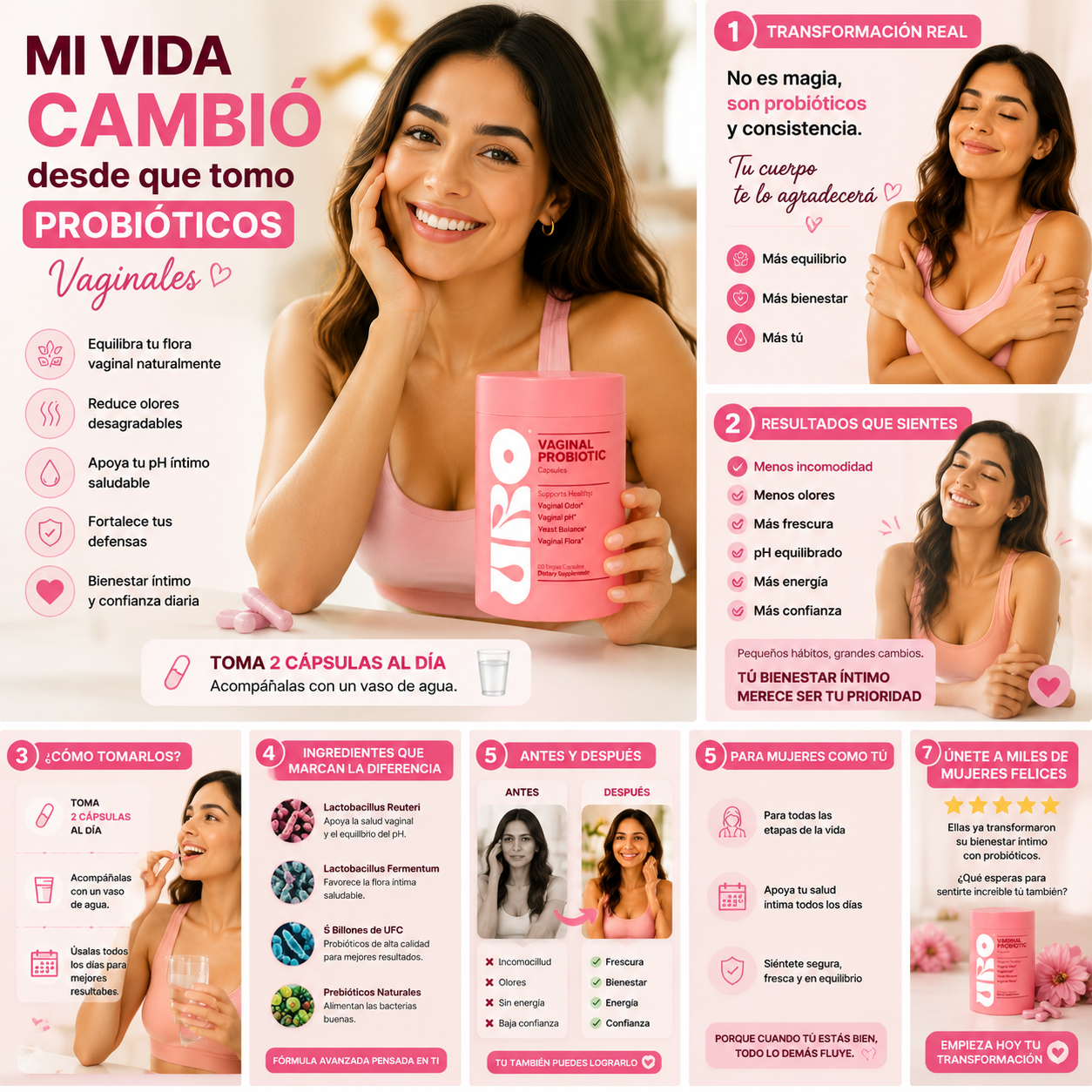 Uro Probioticos Vaginales 60 Caps